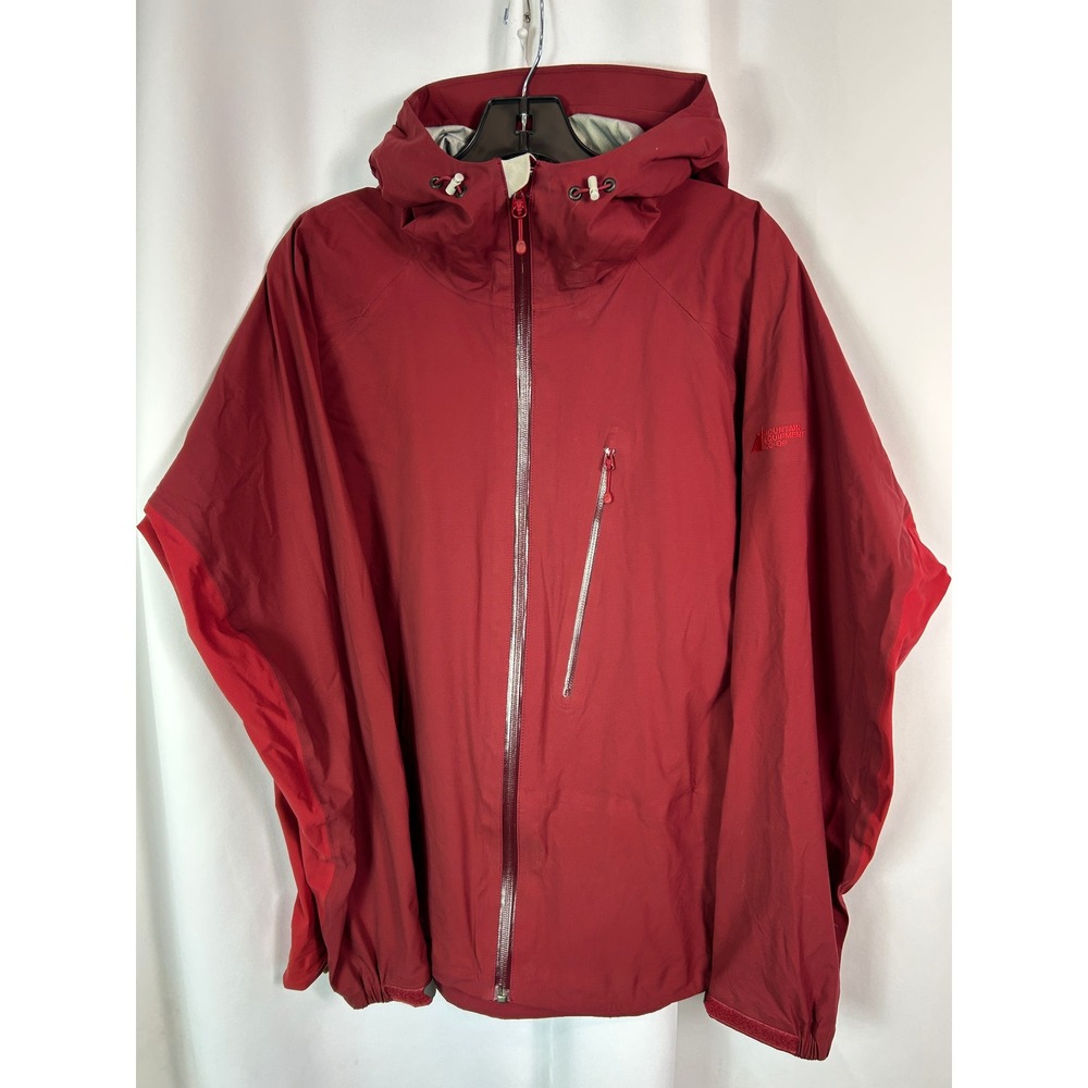Mountain Equipment Co-op Red Solid Full Zip Hooded Rain Jacket Gorpcore XL